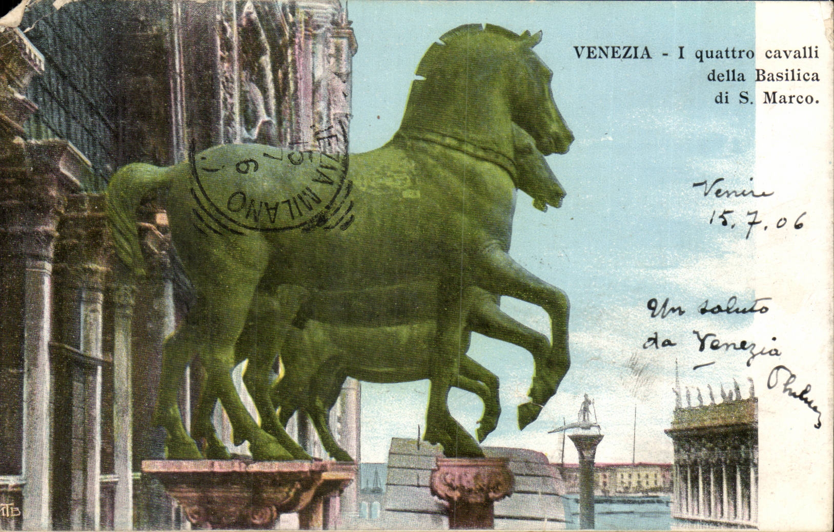 Italia - Italie - Italy - Veneto - Venezia - Venice - I quattro cavalli della Basilica di S Marco - cheval - CPA 