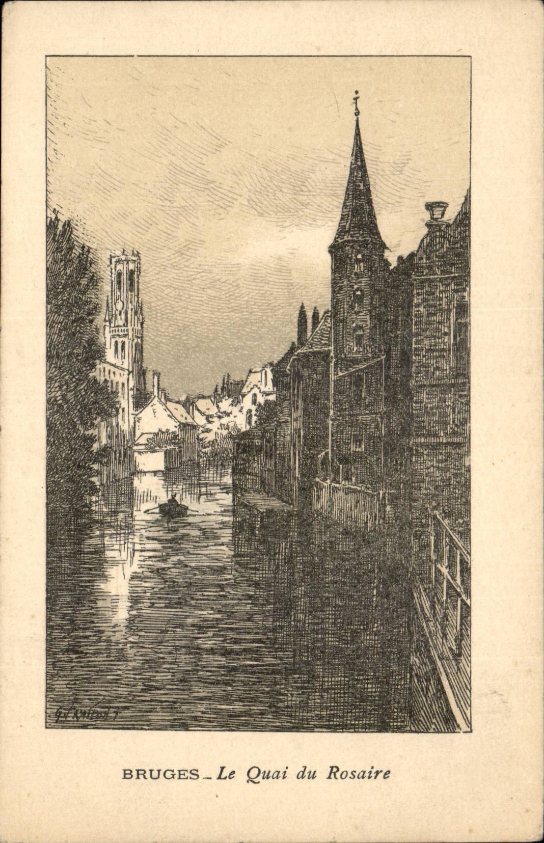 Belgique - Belgien - Belgium - Bruges - Brugge - Le Quai du Rosaire - CPA 