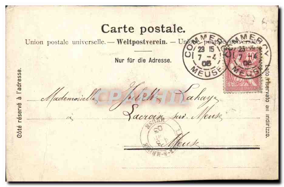 Suisse - Schweiz - Zurich - Zuerich - Schipfe und oberer Muehlesteg - 1903 - CPA  — Rückseite