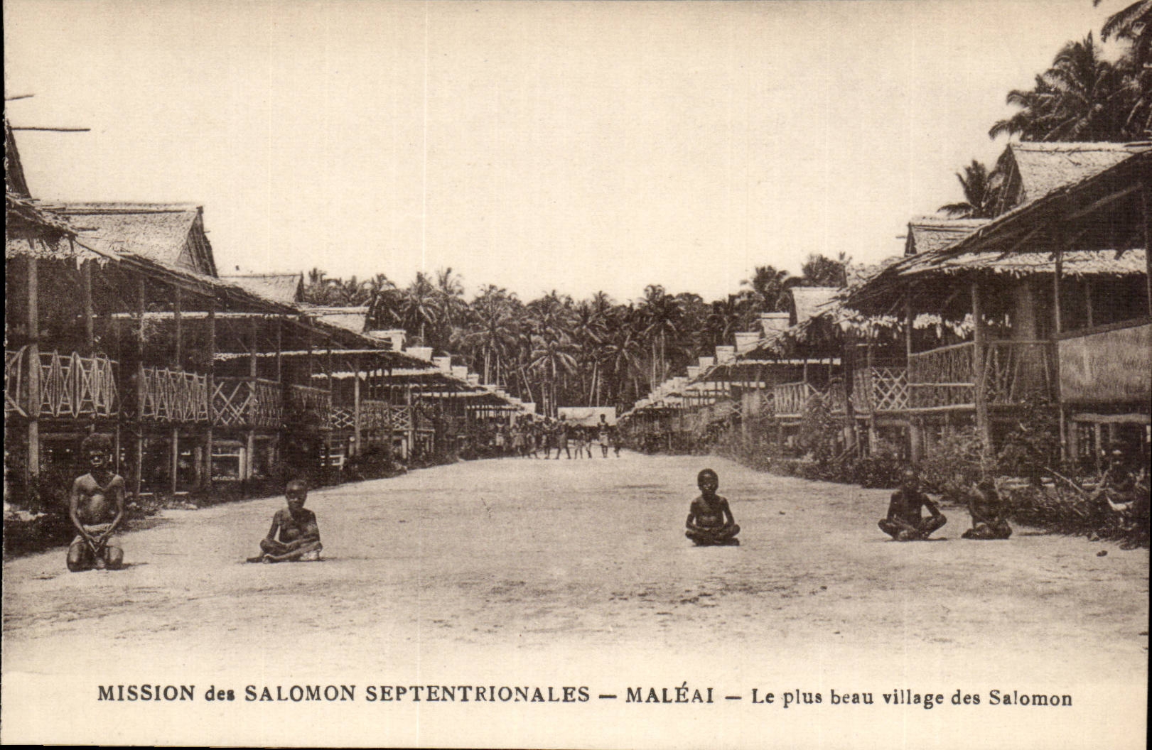 Mission de Salomon Septentrionales - maleai - Le plus beau village des Salomon - enfant - children - CPA 