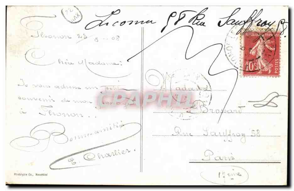 Suisse - Schweiz - Chateau de Chillon - CPA  — Verso