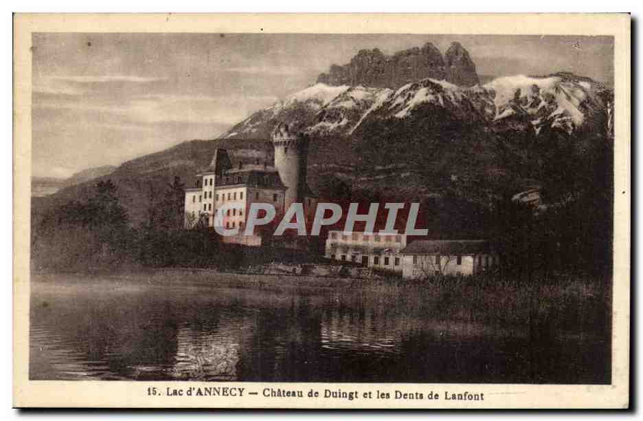 See Annecy — Schloss Duingt und die Dents de Lanfon