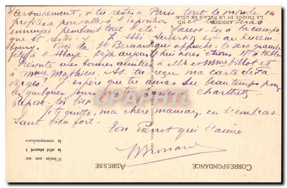 Lac d'Annecy - Le Thioux et le Palais de l'Ile - CPA  — Verso