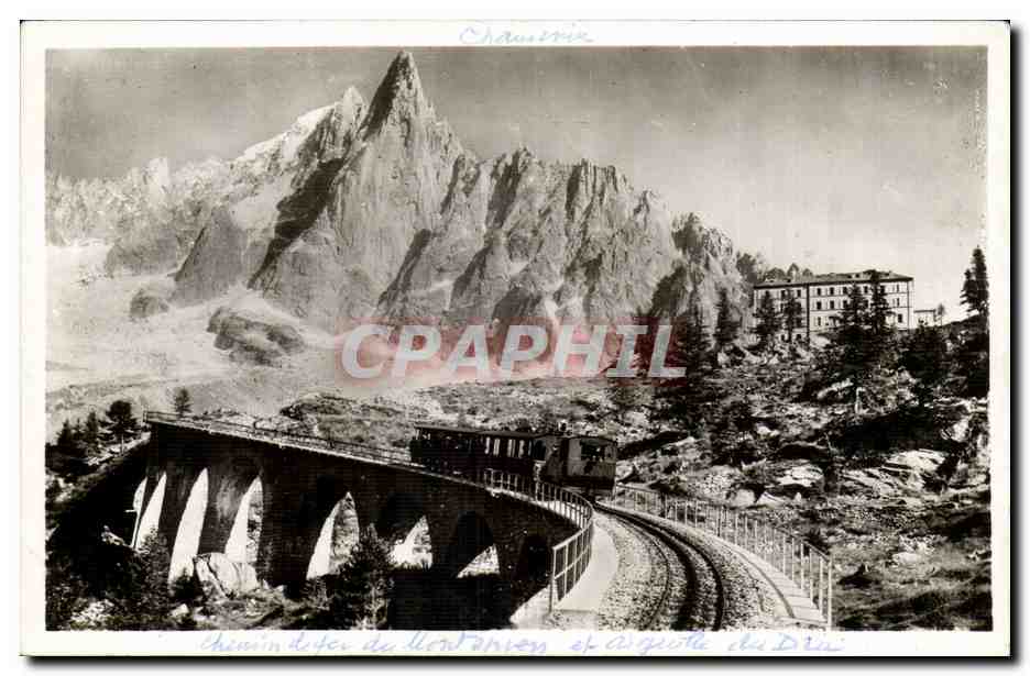 Chamonix - Chemin de Fer du Montenvers et Aiguille du Dru - CPA 