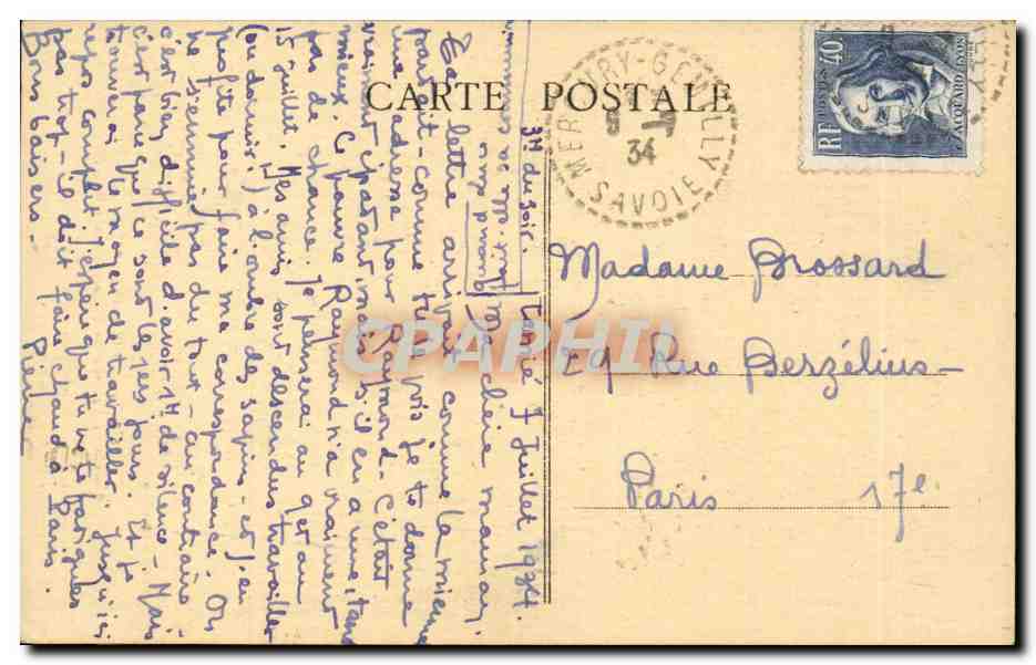 La Tour de PLANCHERINE — Colonie de Vacances de St-Joseph des 4 Routes — Edit. Lapostolle — Verso