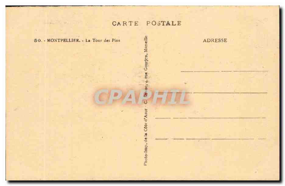 Montpellier - La Tour les Pins - CPA  — Back