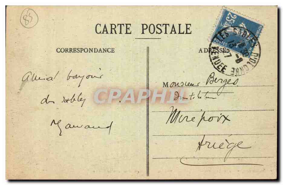 Frau, die am Strand liegt — St-Jean-de-Monts (Vendée) — Verlag Yves Bailly, Nr. 473 — Rückseite