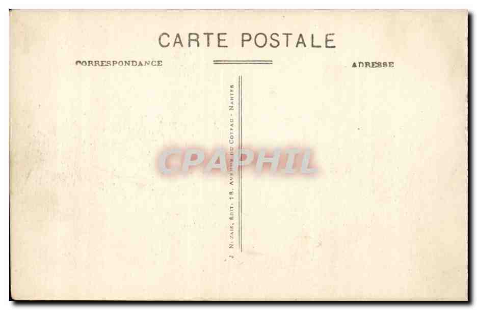 Les Sables-d'Olonne — Le Passage des Sables à la Chaume — Éditeur J. N. ZAÏR, Nantes — Verso