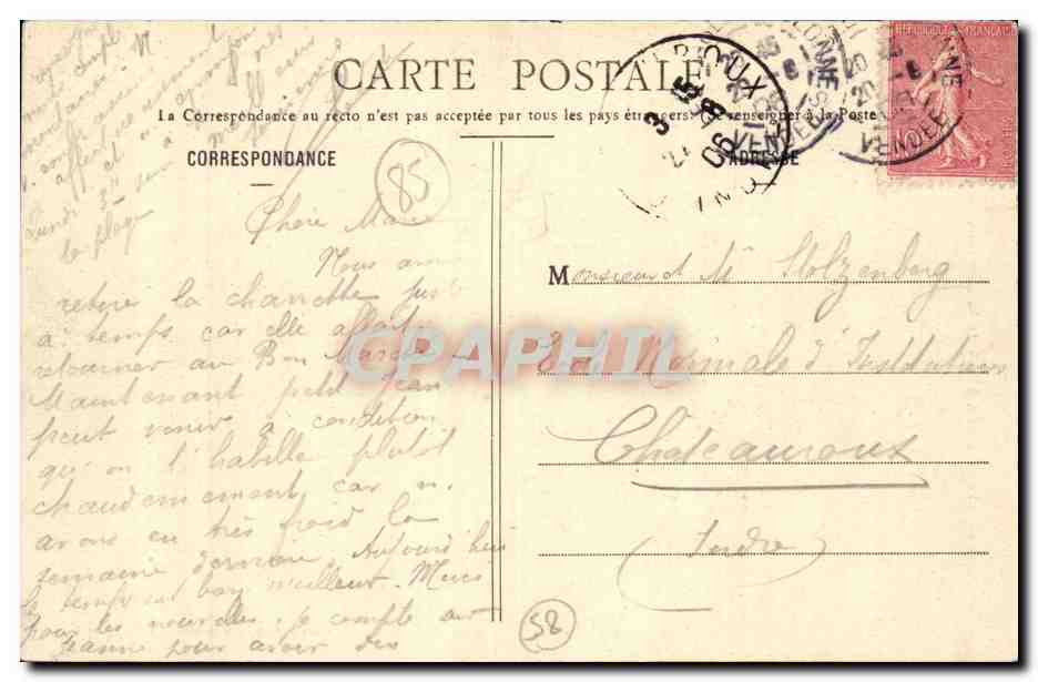 SAblais et sablaises CPA On bavarde beaucoup aux sables — Rückseite
