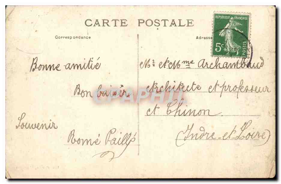 CPA Souvenir de St Laurent sur Sevre — Verso