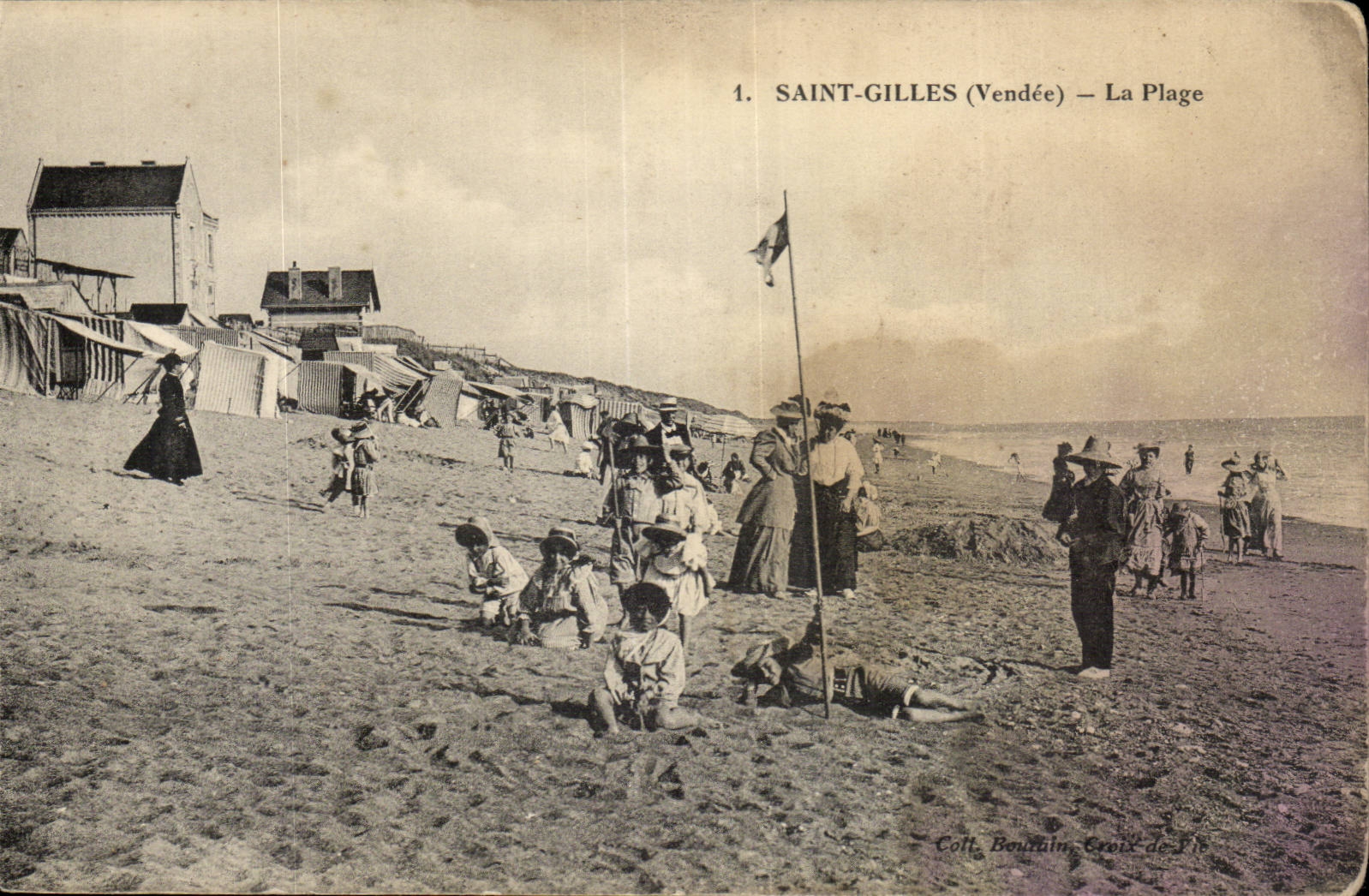 Saint-Gilles (Vendée) — La Plage — Coll. Bounain, Croix-de-Pie