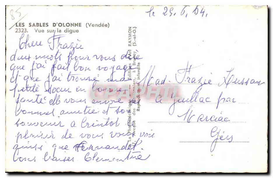 Les Sables d'Olonne — Vue sur la digue — RAYMON (S.-el-O.) — Reverso