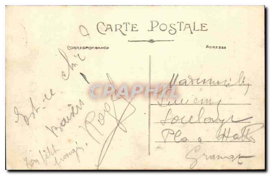 CPA Folklore Costumes Vendee Sur les bords de l'ocean La Trempinette — Verso