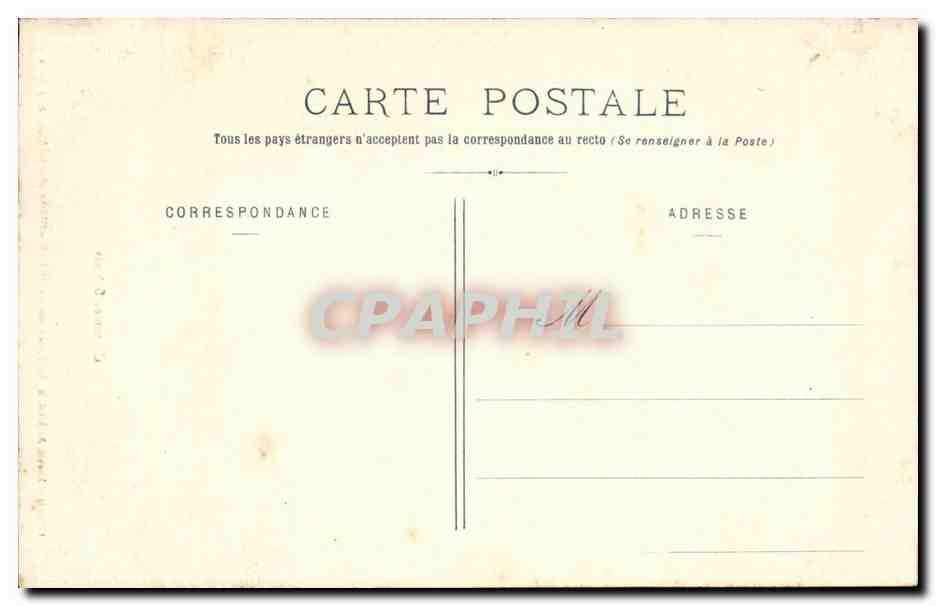 CPA Folklore Costume Sablais — Verso