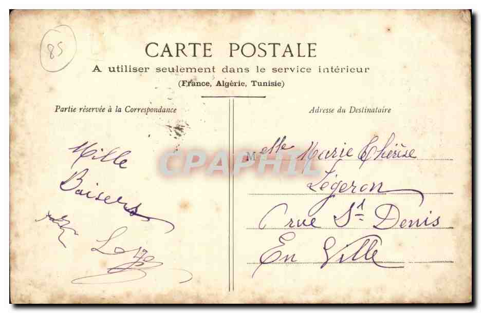 Les Coiffes de la Vendée - Aux Herbiers — Éditeur L.D. de Nantes — Reverso
