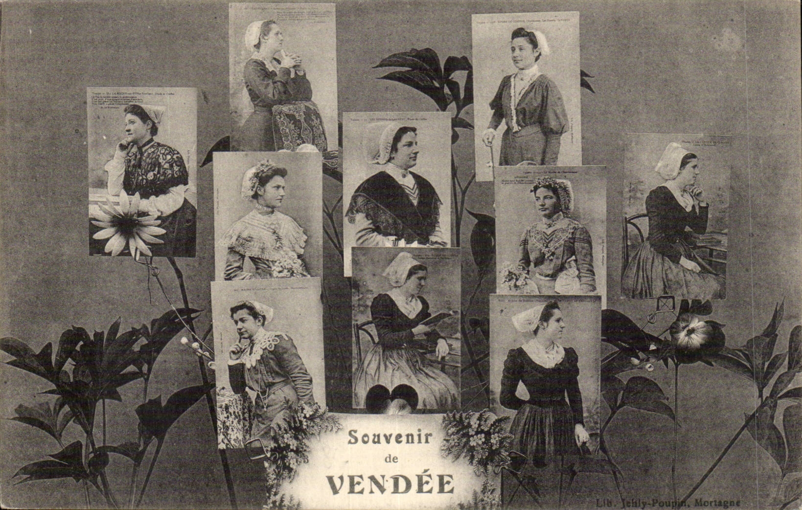 CPA Folklore Costume Souvenir de Vendee