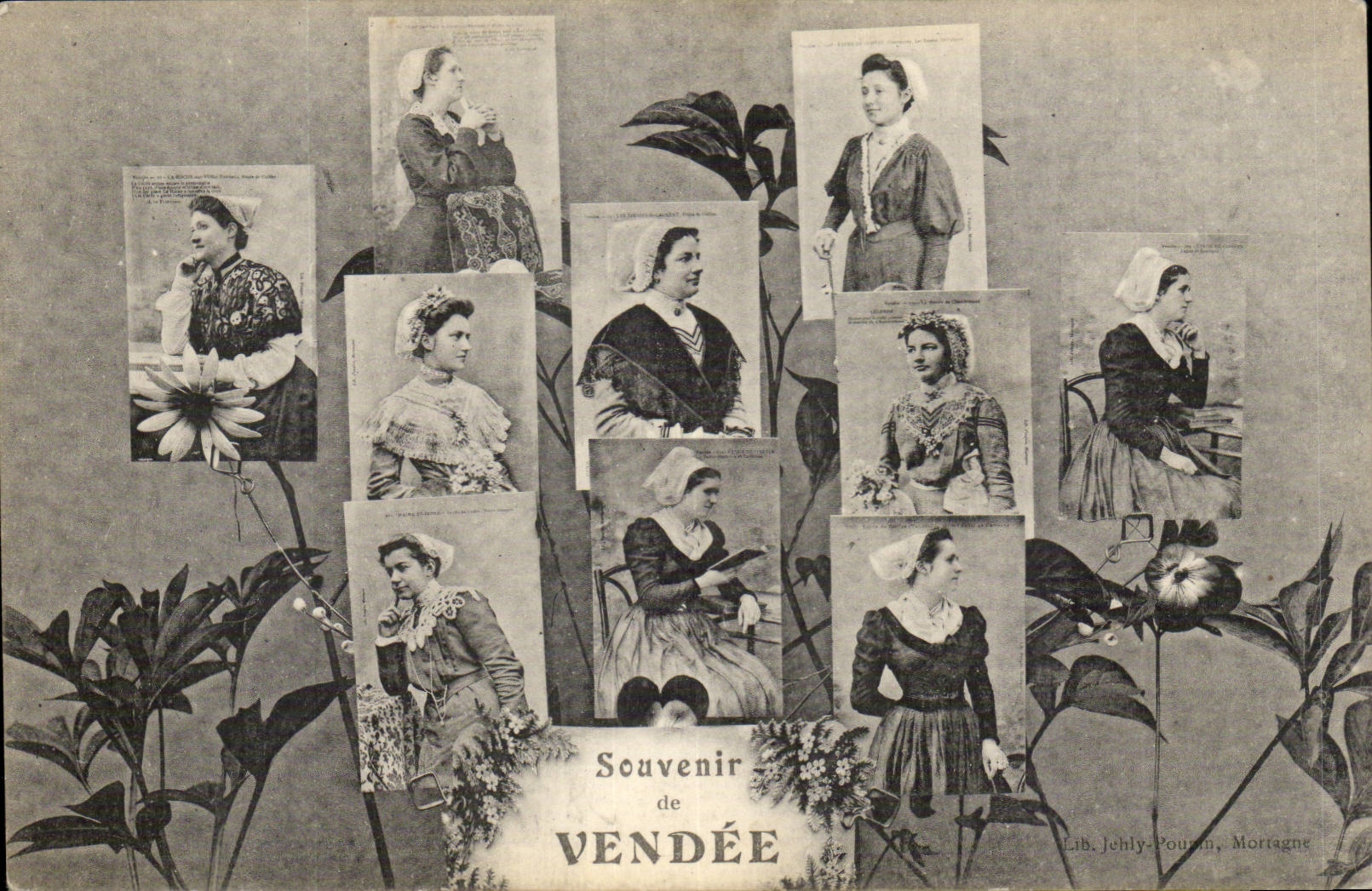 CPA Folklore Costume Souvenir de Vendee