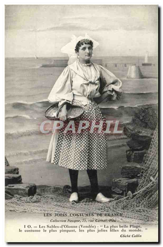 CPA Jolis costumes de France Sables d'olonne (folklore costumes) TOP Vendee