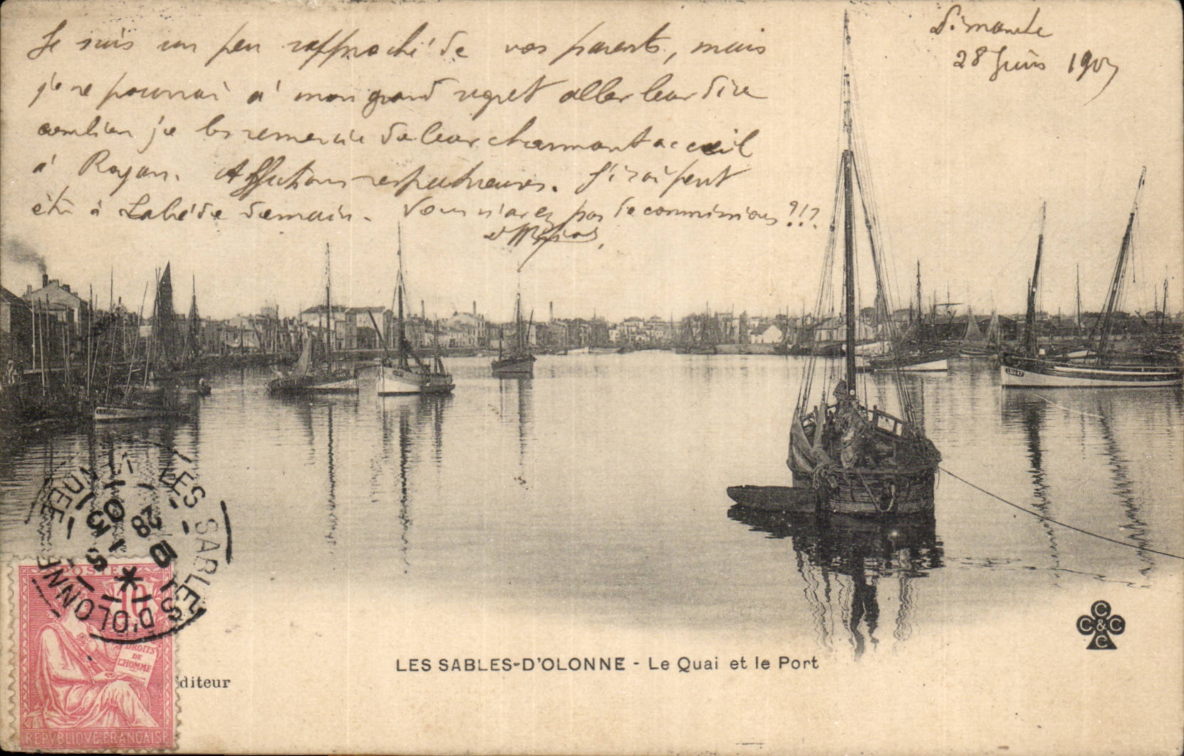 SAbles d'olonne CPA le quai et le port 