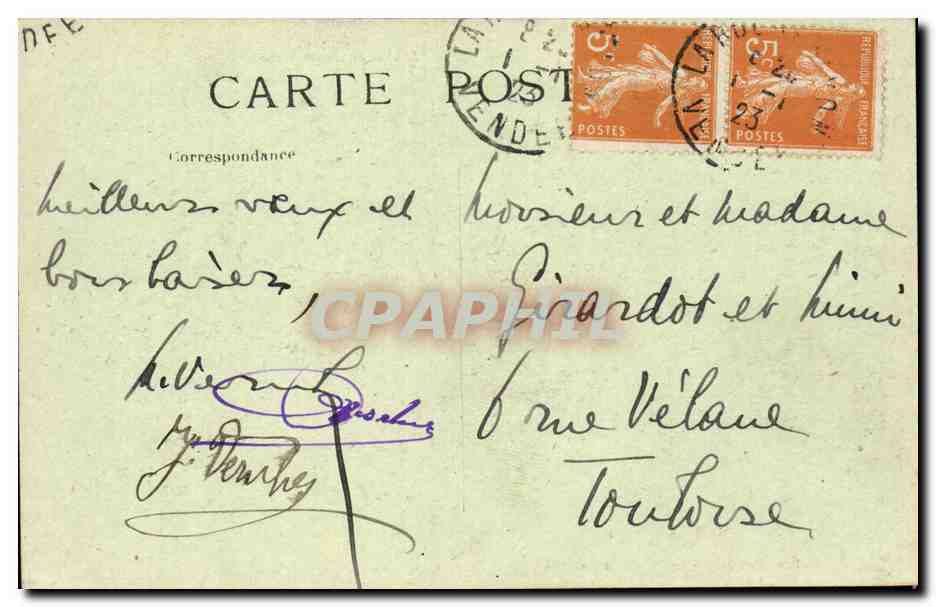 La Roche sur Yon CPA Vue prise de la porte du petit Bourg — Rückseite