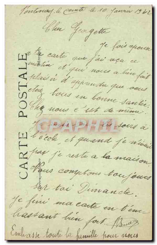 Fontenay le Comte CPA Eglise et clocher Notre DAme — Back