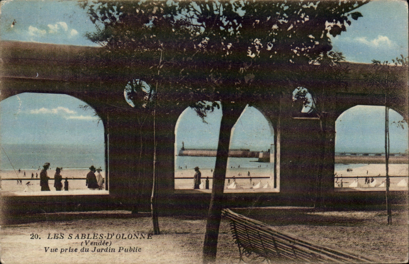 Les Sables-d'Olonne (Vendée) — Vue prise du Jardin Public — Phototype Jéhly-Poujou