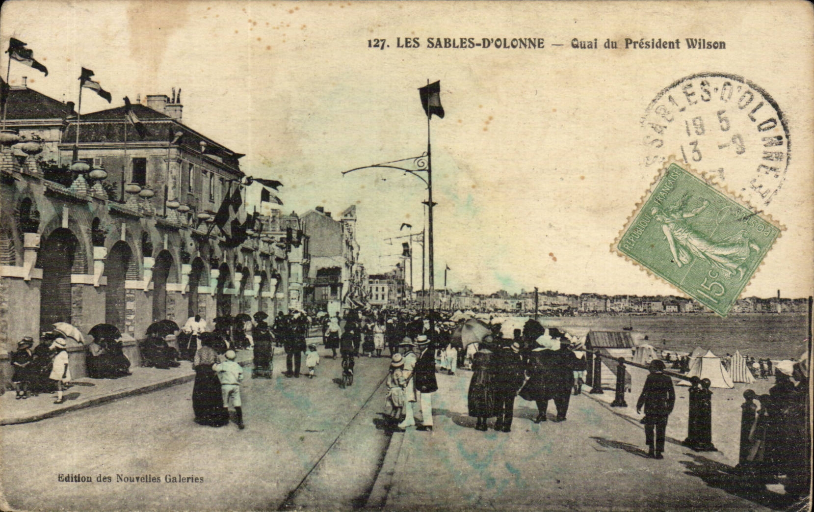 CPA Les Sables d'olonne Quai du president Wilson
