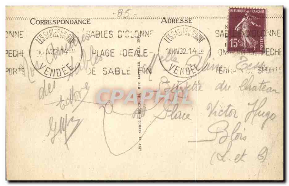 Les Sables-d'Olonne — La Rentrée des Bateaux Sardinières — LL — Verso