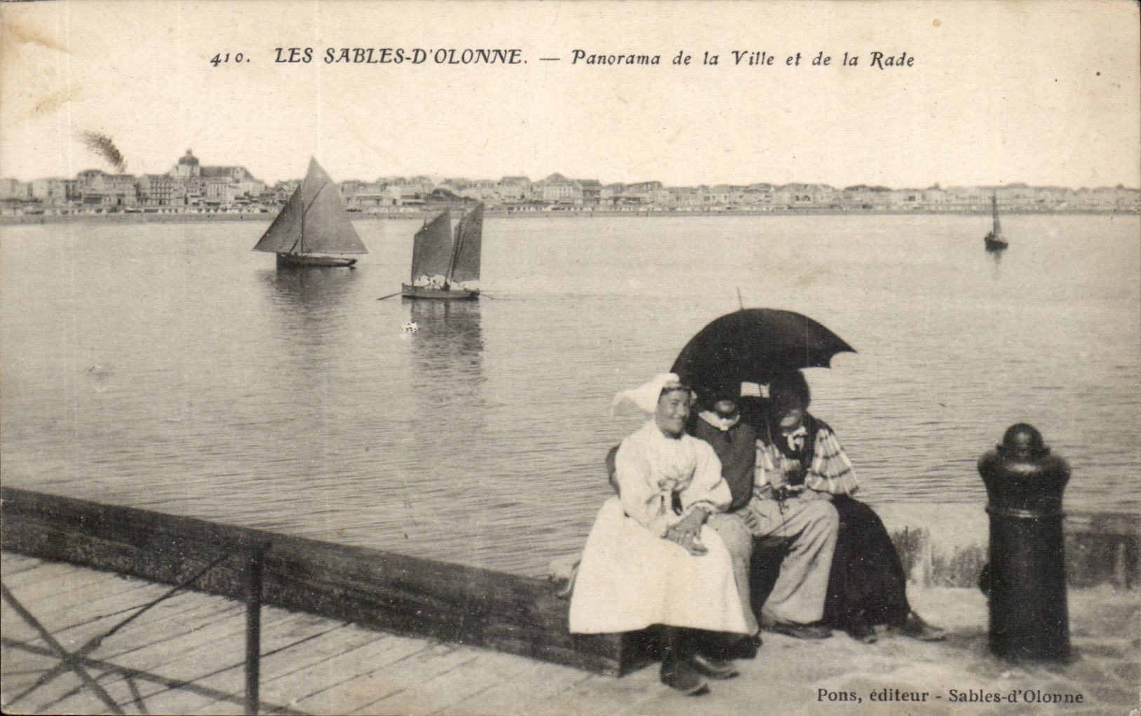 Les Sables-d'Olonne — Panorama de la Ville et de la Rade — Pons, éditeur