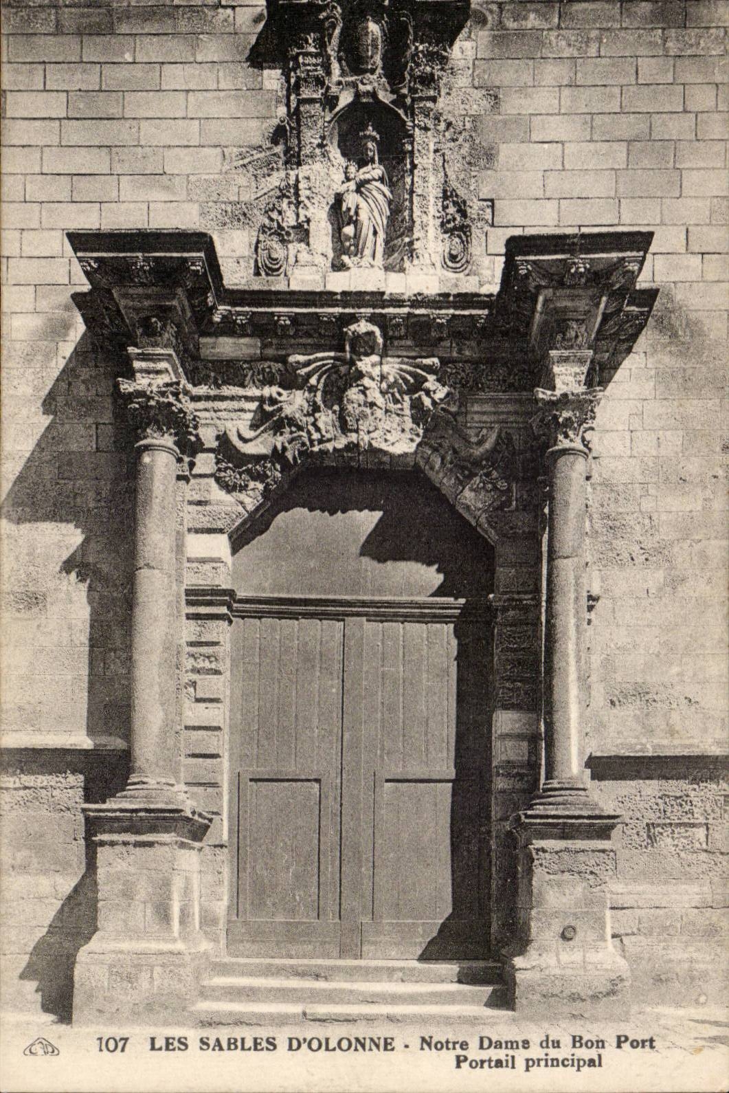 CPA Sables d'olonne Notre Dame du Bon port Portail principal