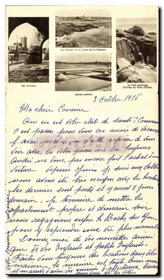 CPA Sables d'olonne carte depliante Sablaise — Back