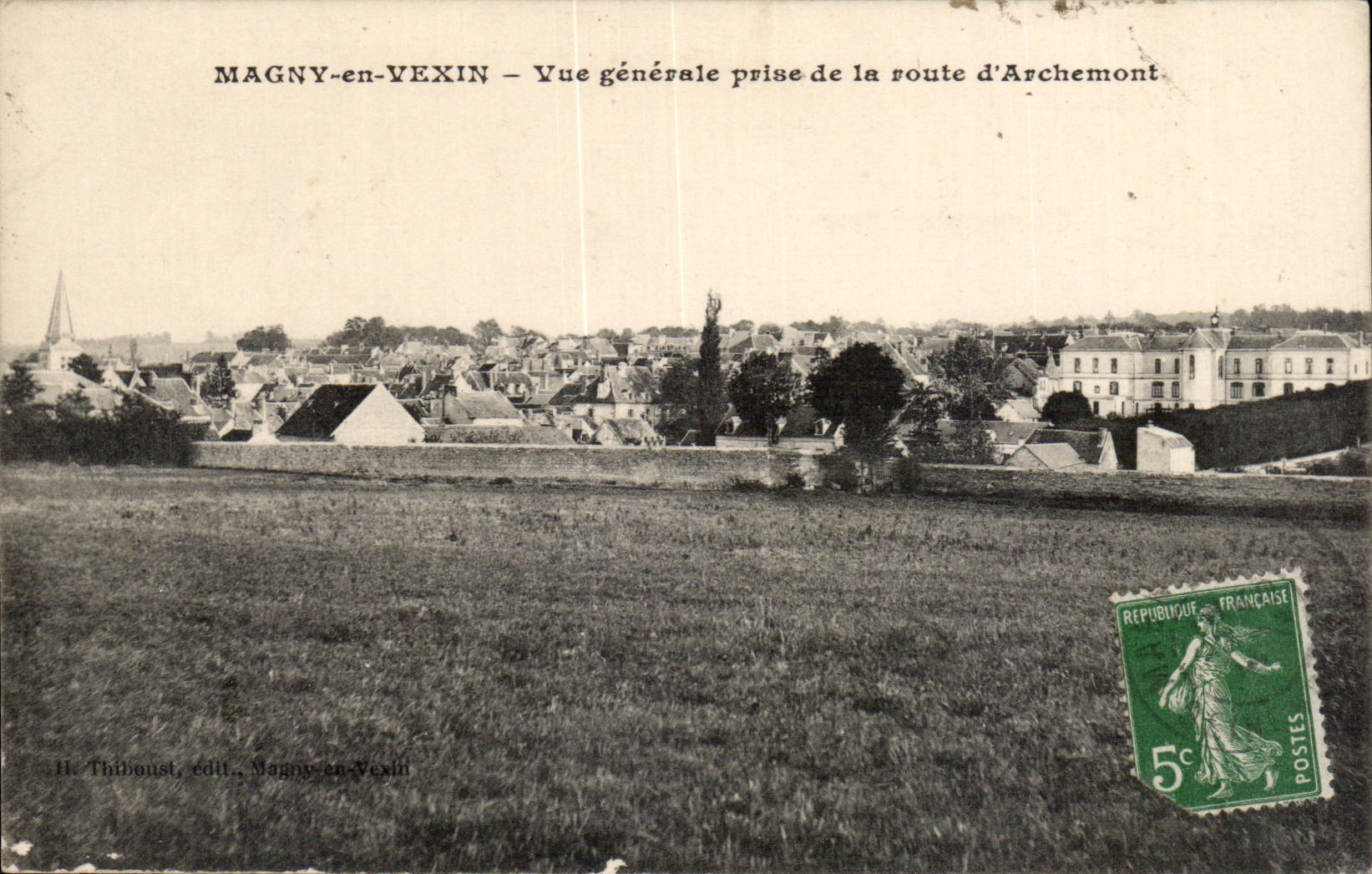 Magny en Vexin CPA Vue generale prise de la route d'Archemont