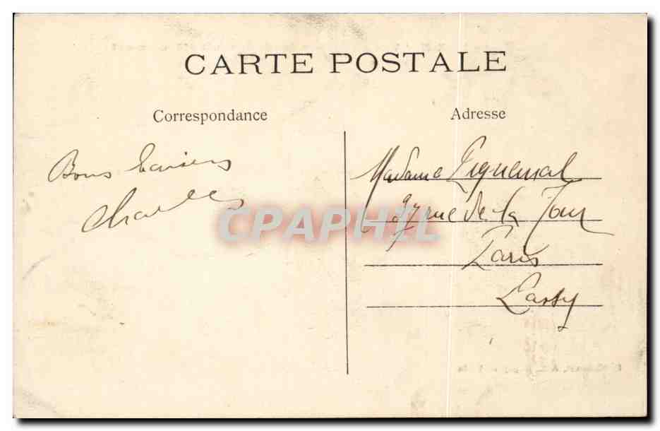 Magny en Vexin CPA Vue generale prise de la route d'Archemont — Rückseite