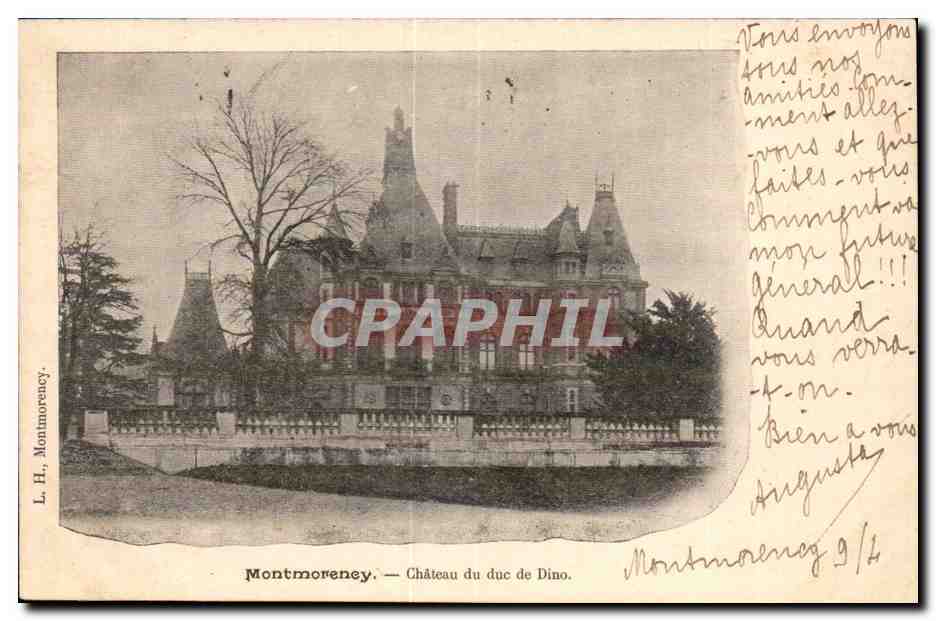 Montmorency CPA Chateau du duc de Dino