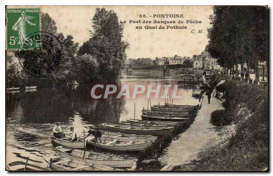 Pontoise — Le Port des Barques de Pêche au Quai de Pothuis — C.M.