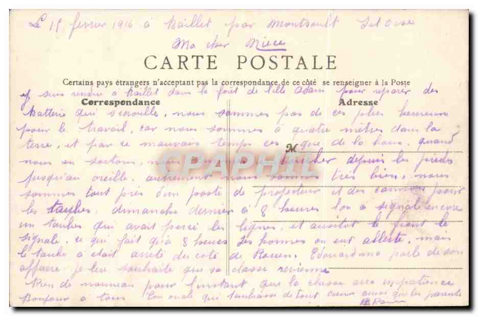 CPA Souvenir de l'ancien chateau de MAffliers — Back