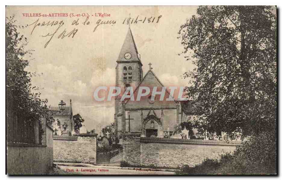 Villers en Arthies CPA L'eglise