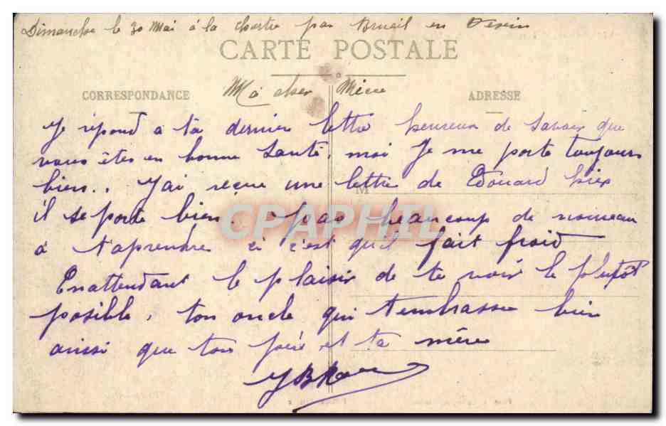 Villers en Arthies CPA L'eglise — Back