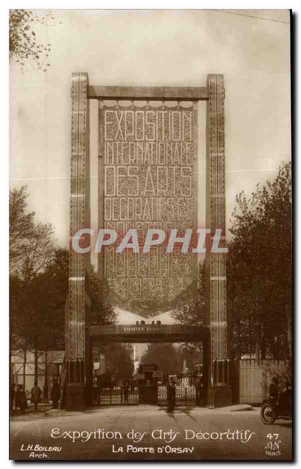 CPA Pavillon des Arts Decoratifs 1925 La porte d'Orsay