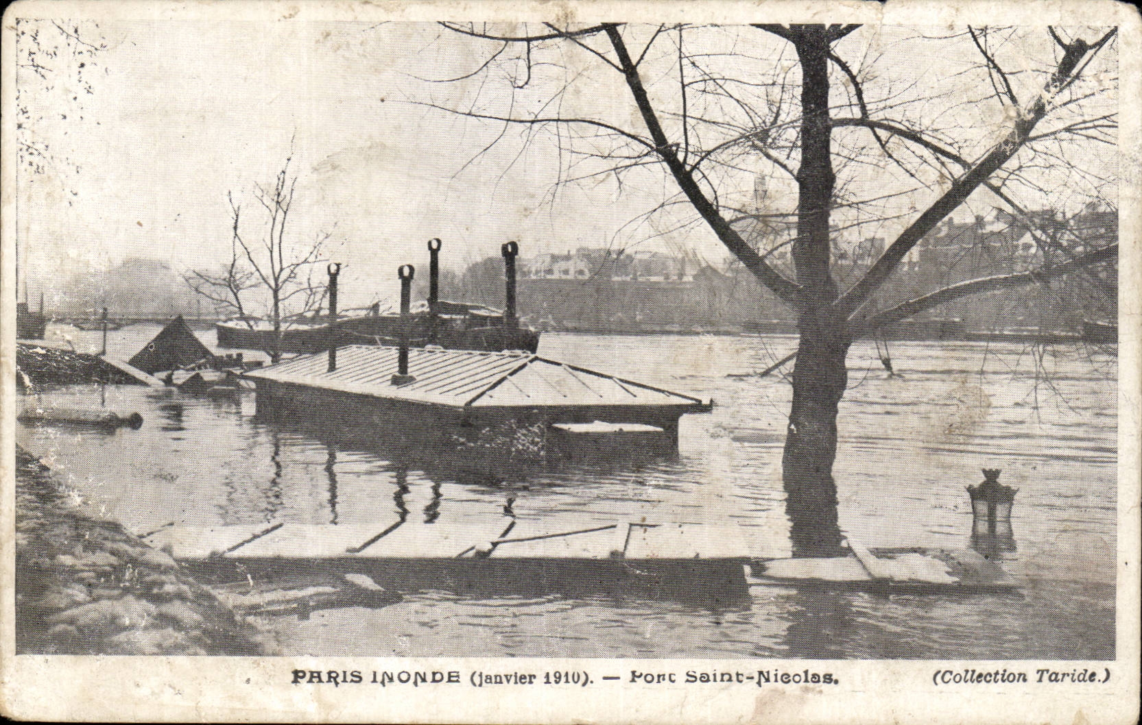 Crue de la Seine Paris CPA Paris inonde Port Saint Nicolas