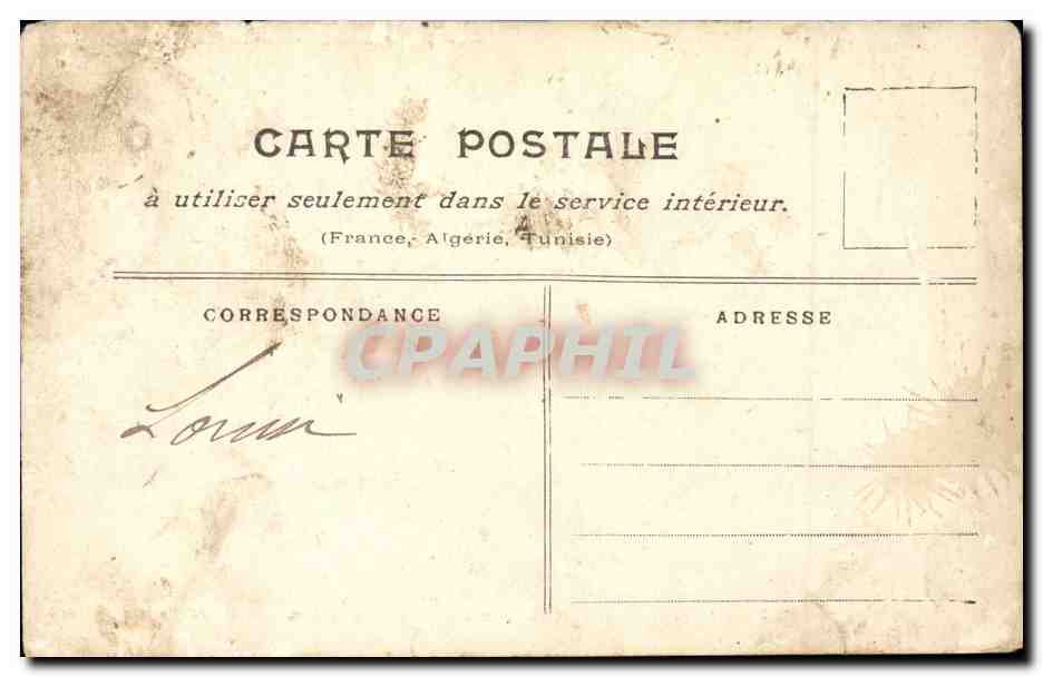 Crue de la Seine Paris CPA Paris inonde Port Saint Nicolas — Rückseite