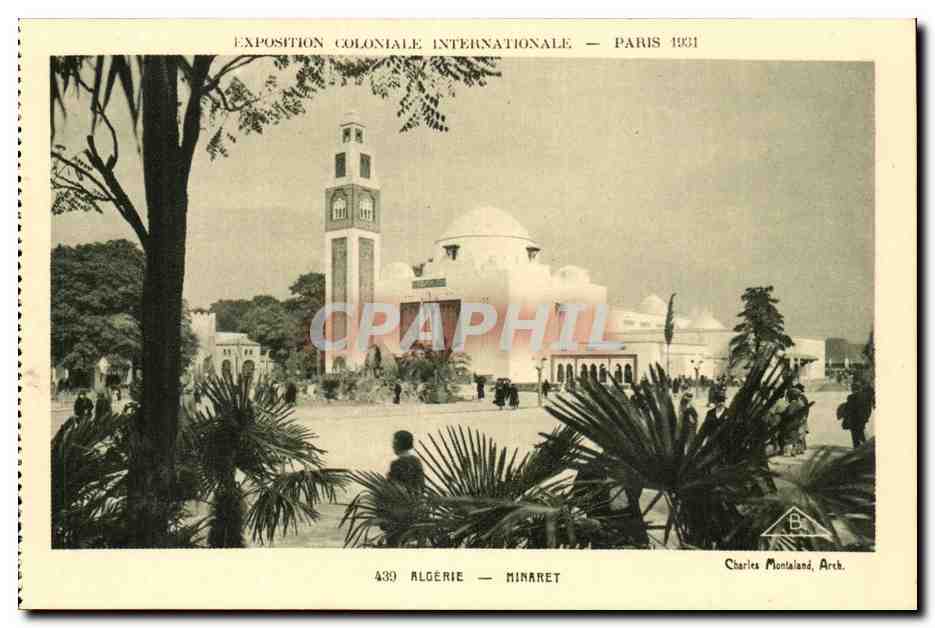 Algérie — Minaret — Exposition Coloniale Internationale — Paris 1931 — Charles Montaland, Arch.
