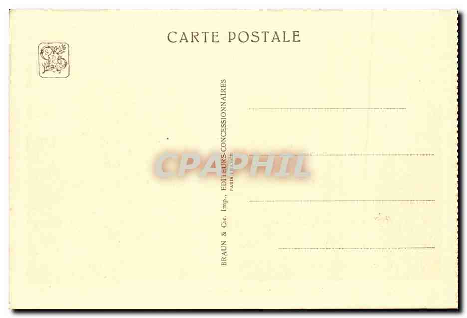 Nachbildung von Mount Vernon - Haus von George Washington — Internationale Kolonialausstellung, Paris 1931 — Verlag Braun & Cie — Rückseite