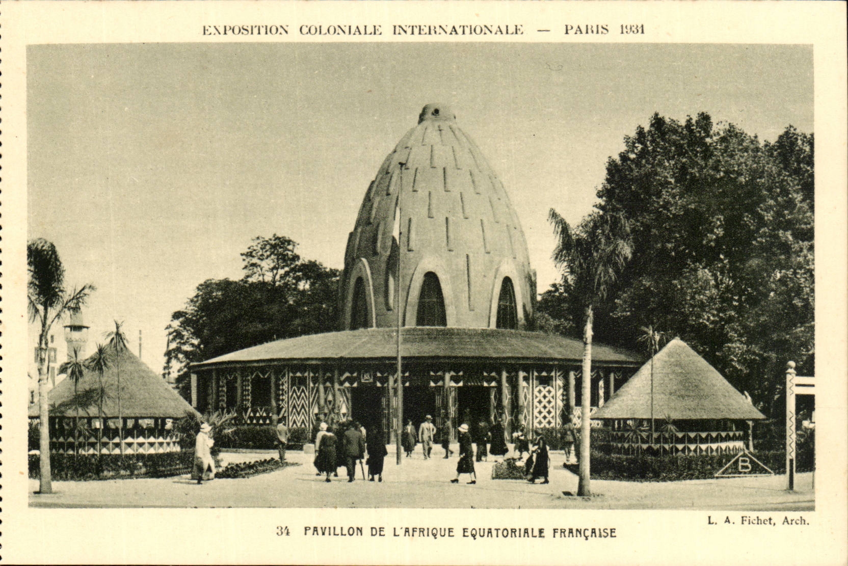 EXposition coloniale internationale Paris 1931 Pavillon de l'afrique Equatoriale francaise (AeF)