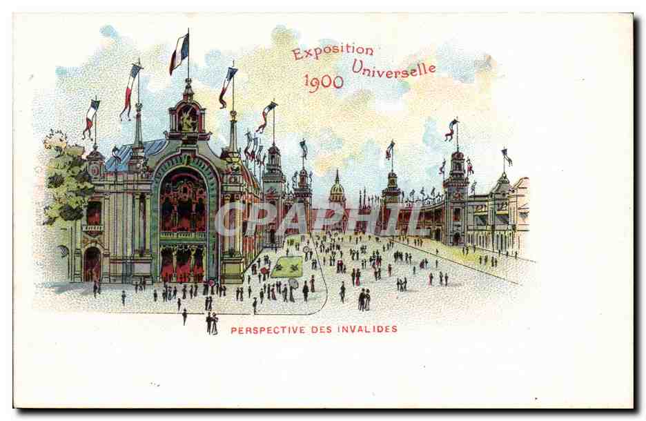 Uitzicht op de Invalides — Wereldtentoonstelling 1900 — uitgever niet zichtbaar