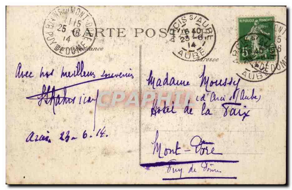 LA TORMENTA DEL 15 DE JUNIO EN PARÍS — Plaza San Felipe du Roule — Editor BID — Reverso