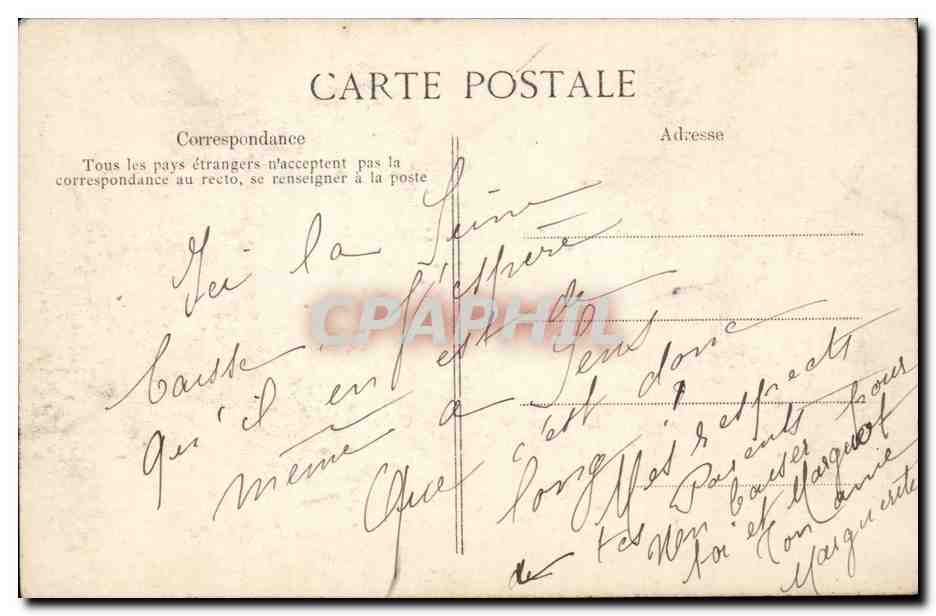 Crue de la Seine — Janvier 1900 — La Salle d'Attente de la Gare d'Orsay — Verso
