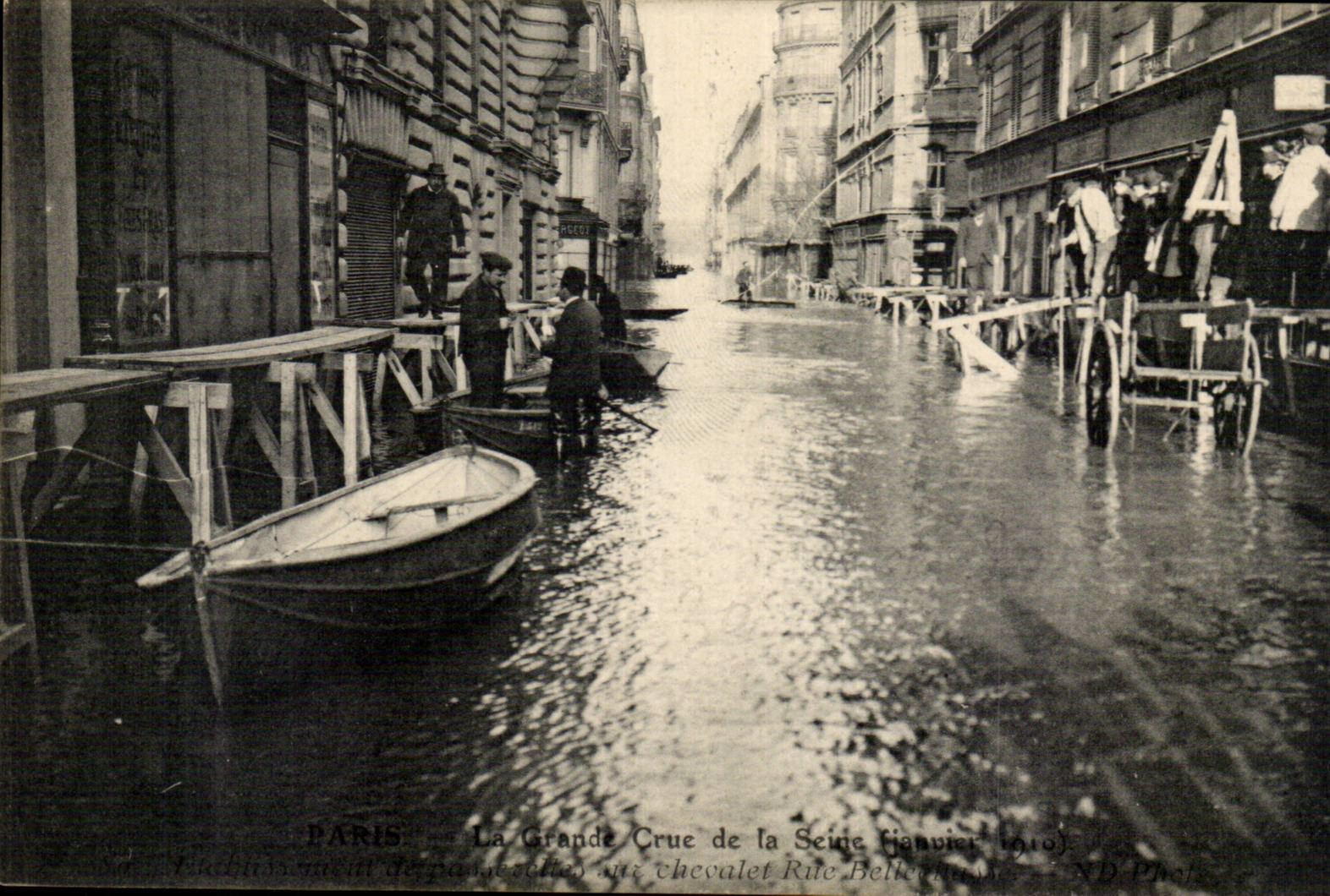 PARIS — La Grande Crue de la Seine (janvier 1910) — ND Photo