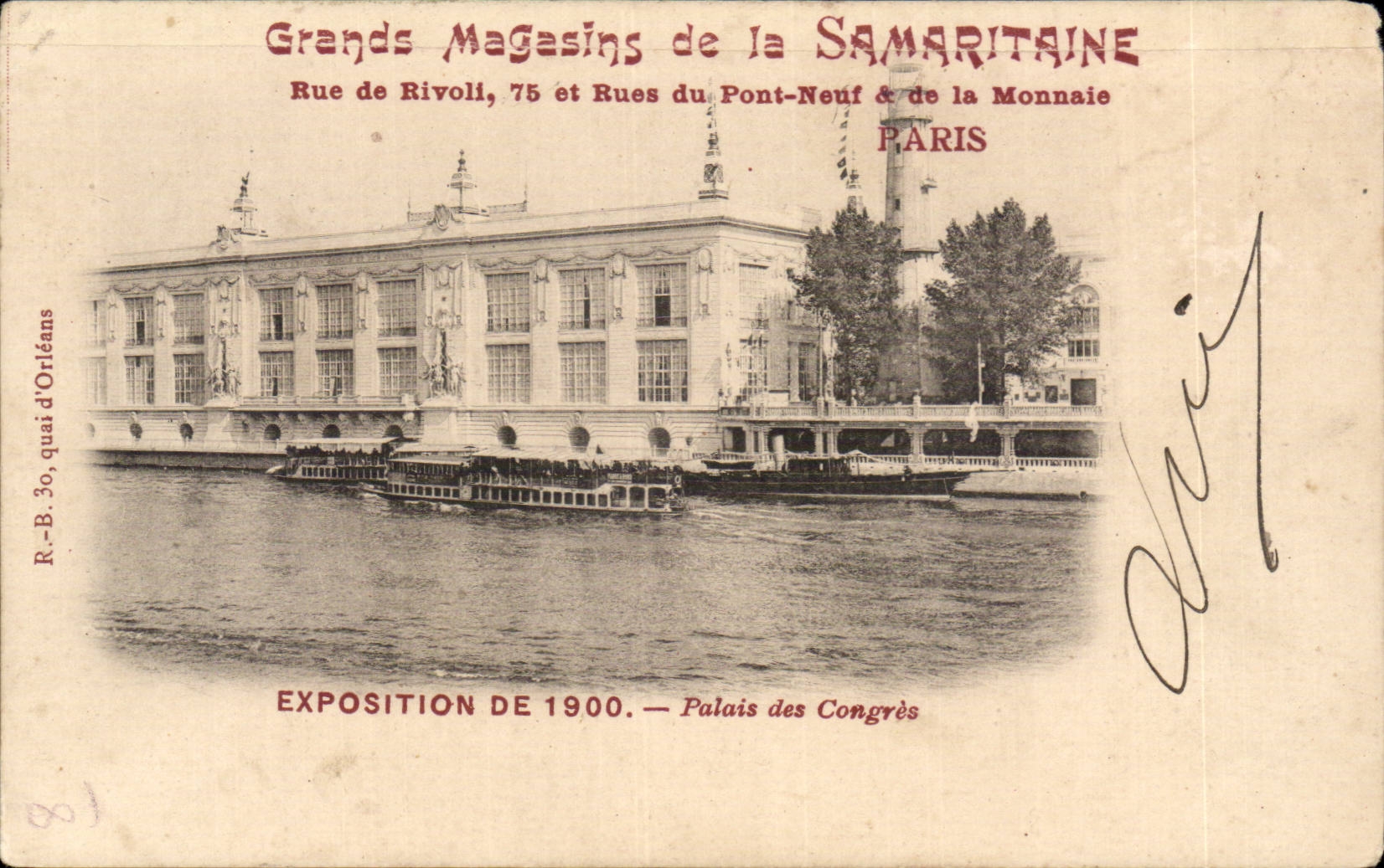 Grands Magasins de la Samaritaine — Exposition de 1900 — Palais des Congrès — Paris