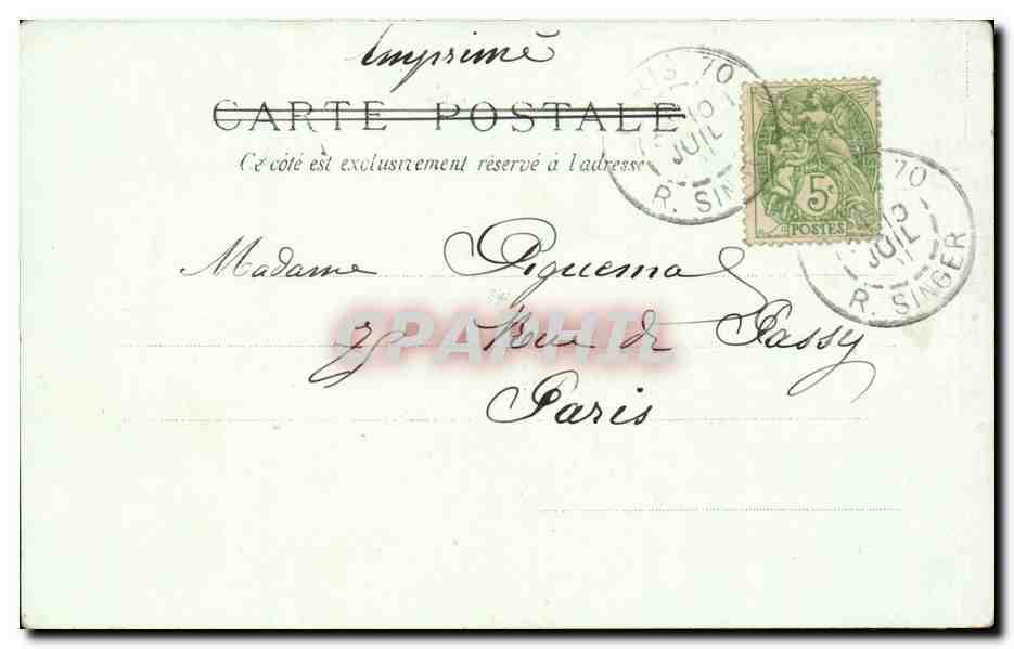 CPA Exposition universelle de 1900 Paris Les armees de terre et de mer — Rückseite
